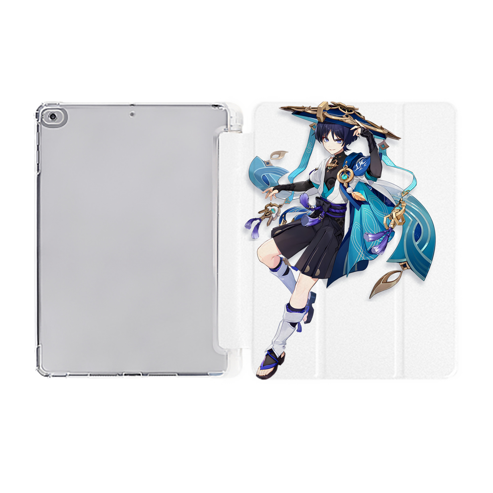 げんし神 さんペい genshin Sanpei IPad ケース ペン収納付き 三つ折りスタンド PUレザー×シリコン 対応機種9.5/10.5/10.9インチ